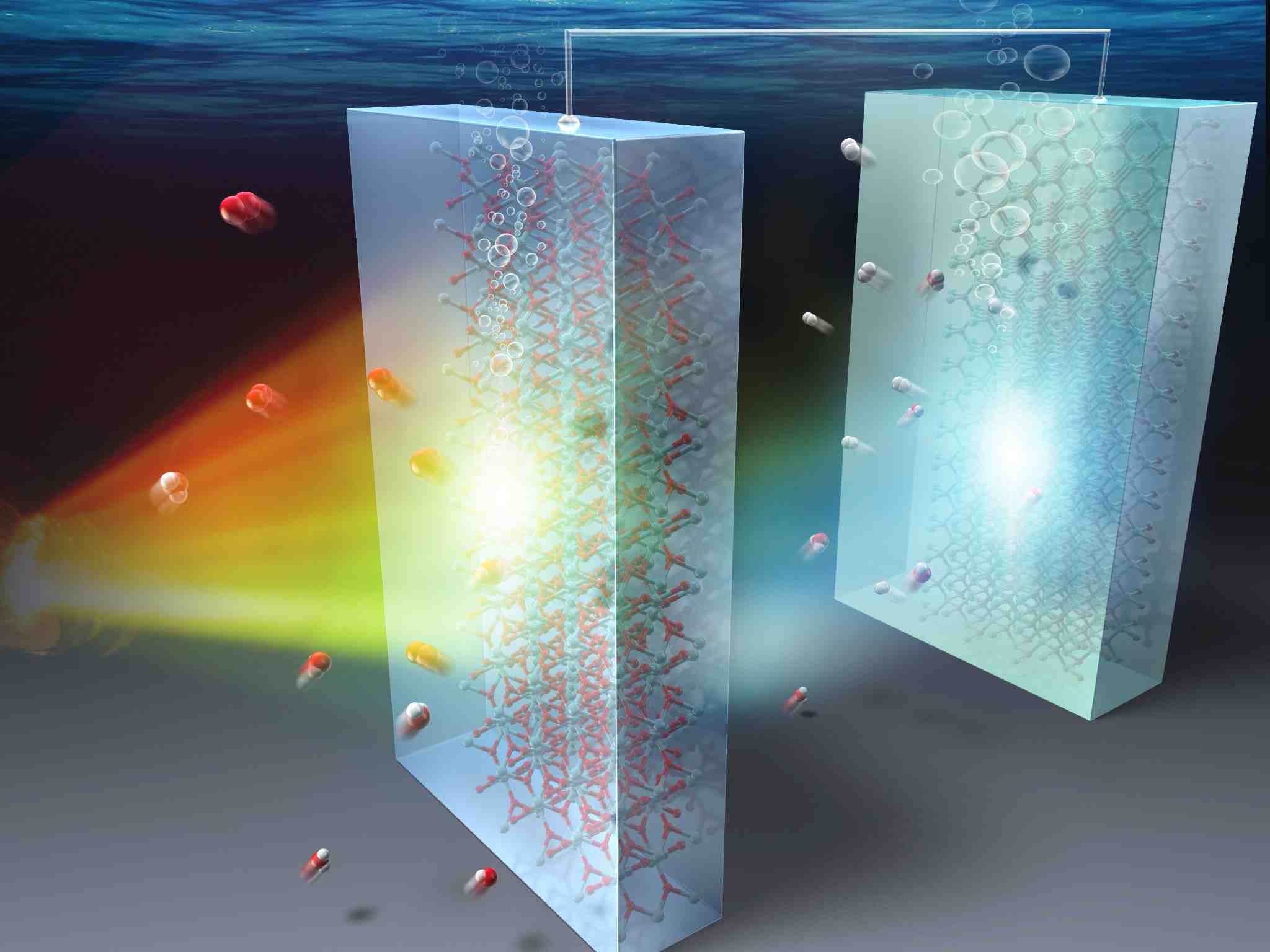 Solar Powered Water Splitting Boosted Two Ways